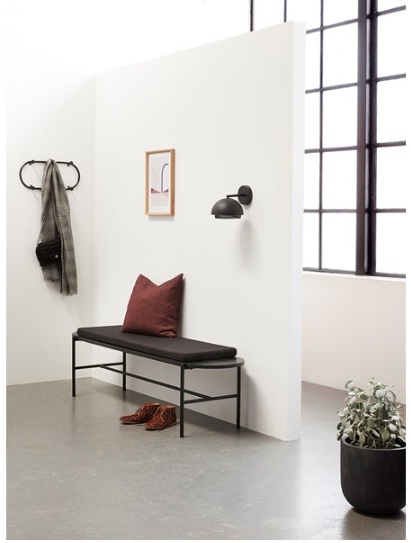 Ławka z poduszką - Metalowa