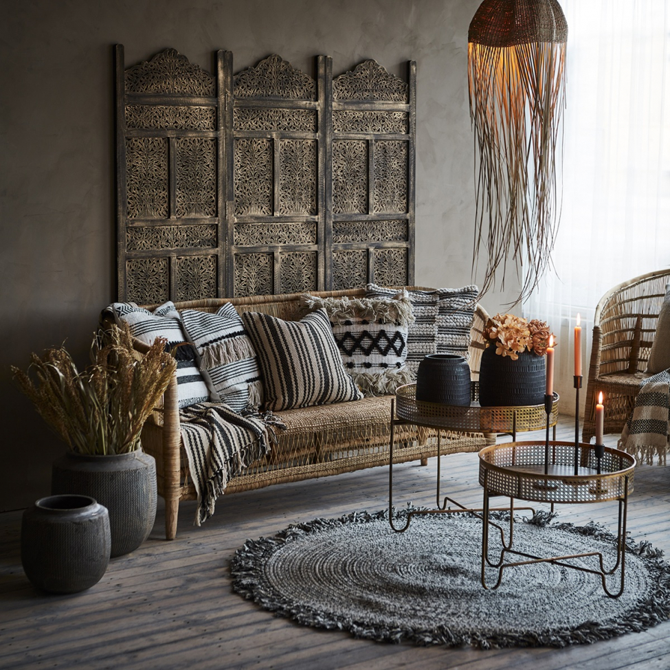 Zestaw 3 lampionów 'Nest' - Naturalny