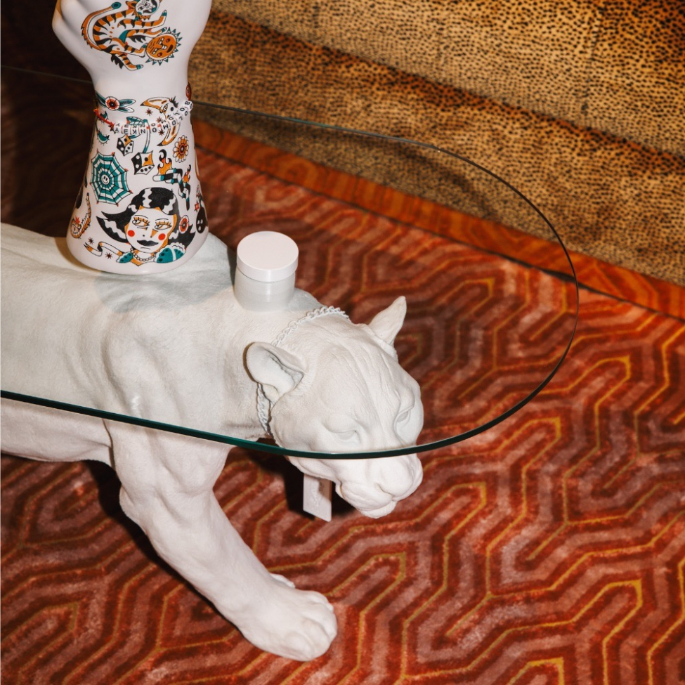 Stolik kawowy 'Dope as hell' - Biały