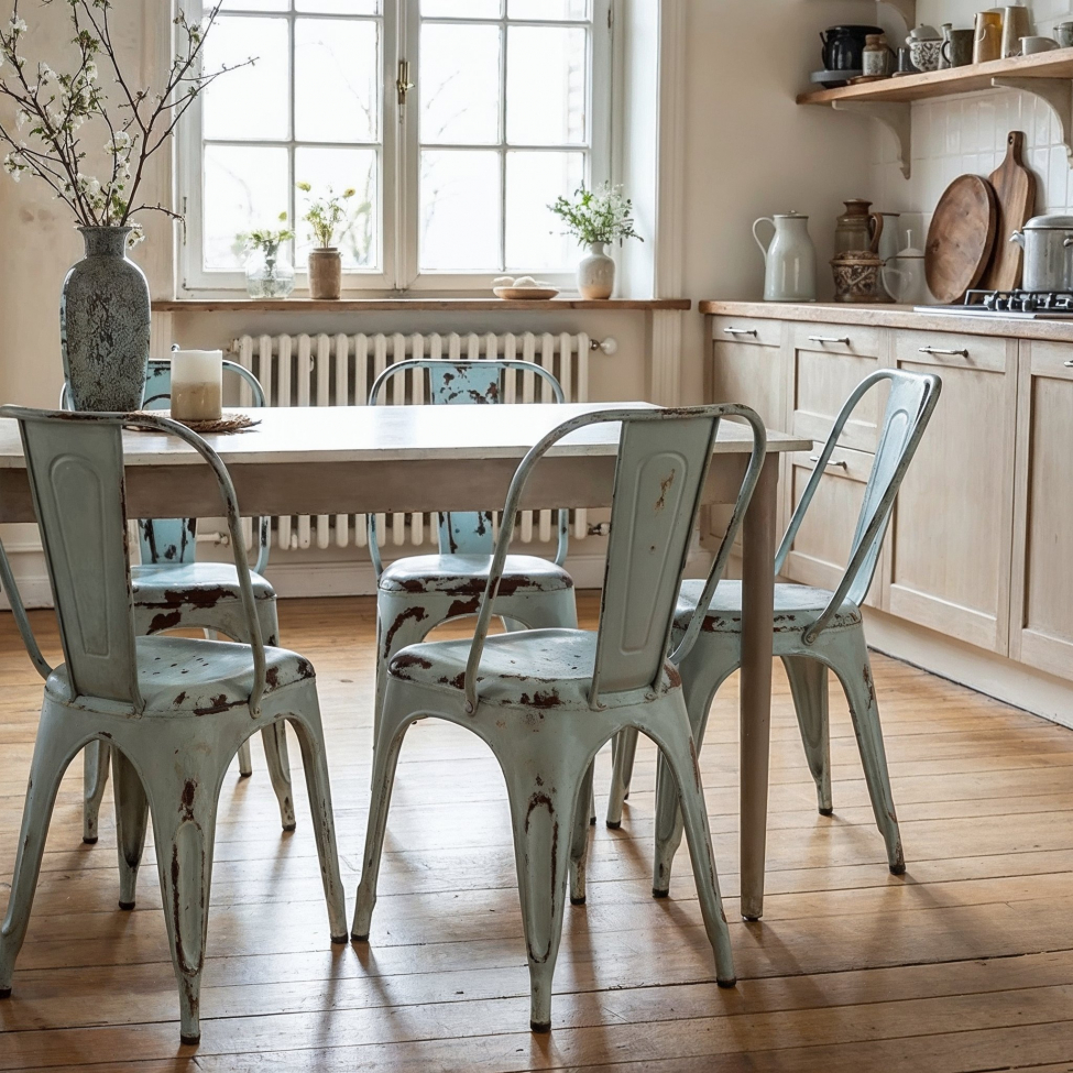 Krzesło 'Montmartre' - Vintage/Turkusowy