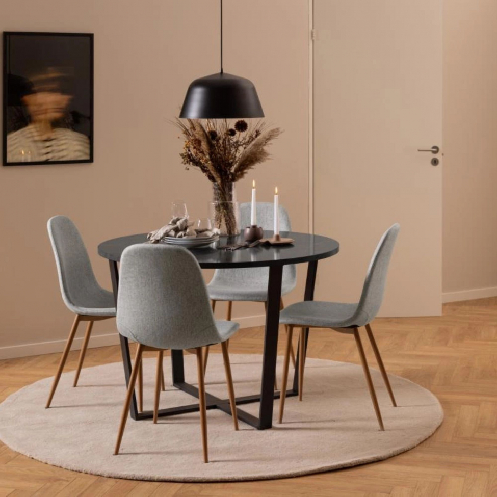 Krzesło 'Gal' - Szaro/Naturalne