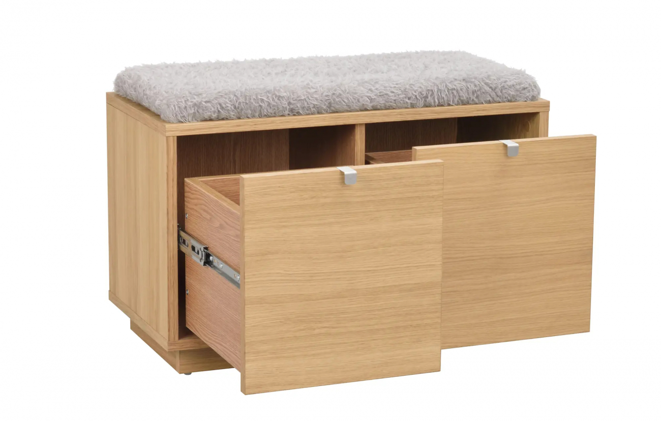 Ławka 'Confetti' 70cm - Dąb/Jasnoszary