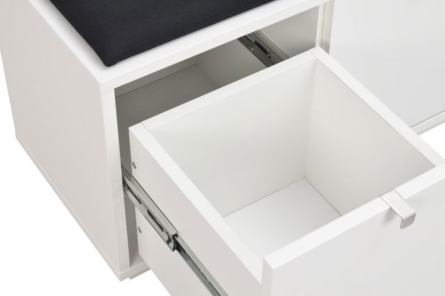 Ławka 'Confetti' 70cm - Biała/Czarna