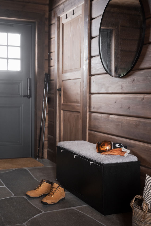 Ławka 'Confetti' 70cm - Czarna/Jasnoszara