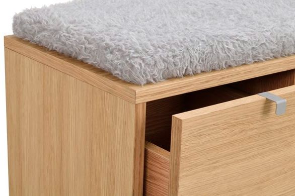 Ławka 'Confetti' 106cm - Dąb/Jasnoszary