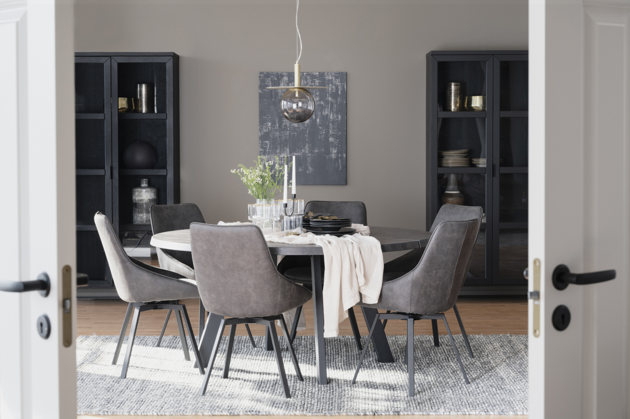 Stół 'Fred' Okrągły 160cm - Brązowy