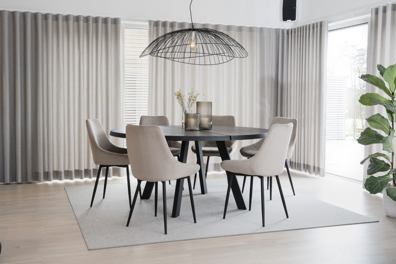 Stół 'Fred' Okrągły 160cm - Czarny