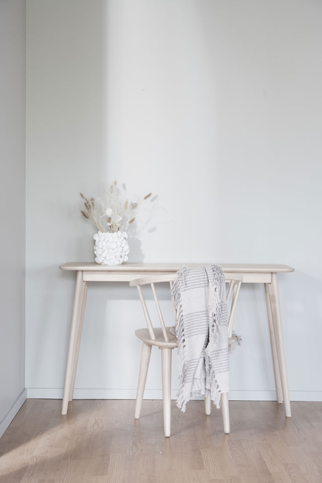 Stół pomocniczy 'Yumi' 120x40cm - Białe olejowane dębowe