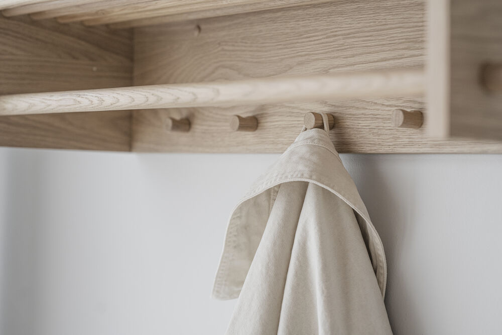 Półka na kapelusze 'Hillmond' - Jasny dąb