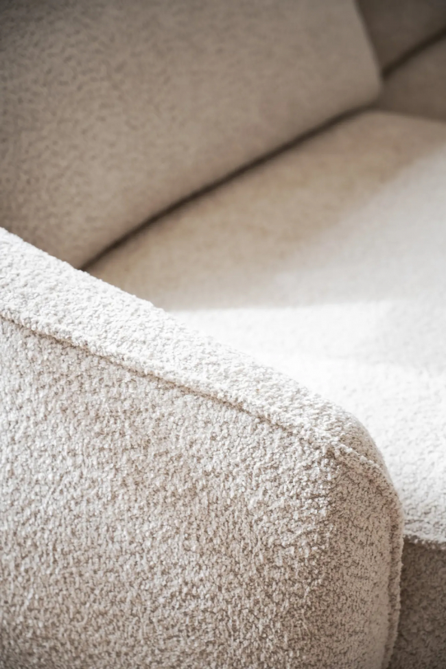 3-osobowa sofa 'Norris' z chaise longue po lewej - Jasnobeżowa