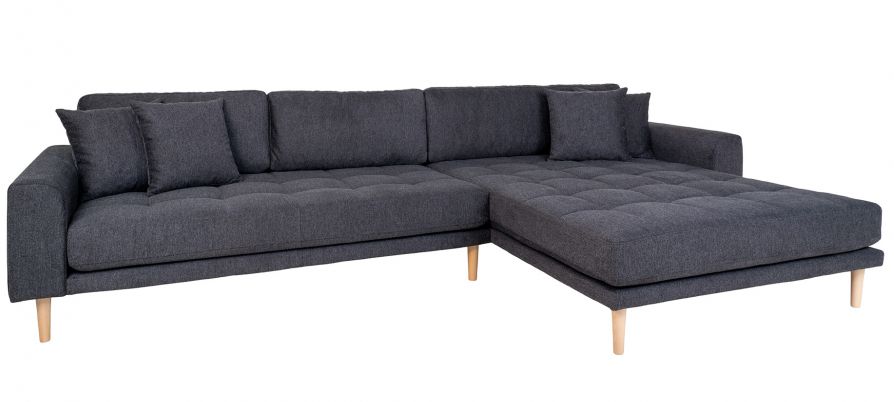 Sofa 'Lido' Prawa - Ciemnoszara