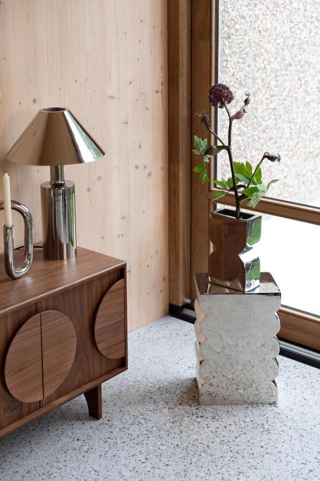 Pufa 'Curves' - Srebrny