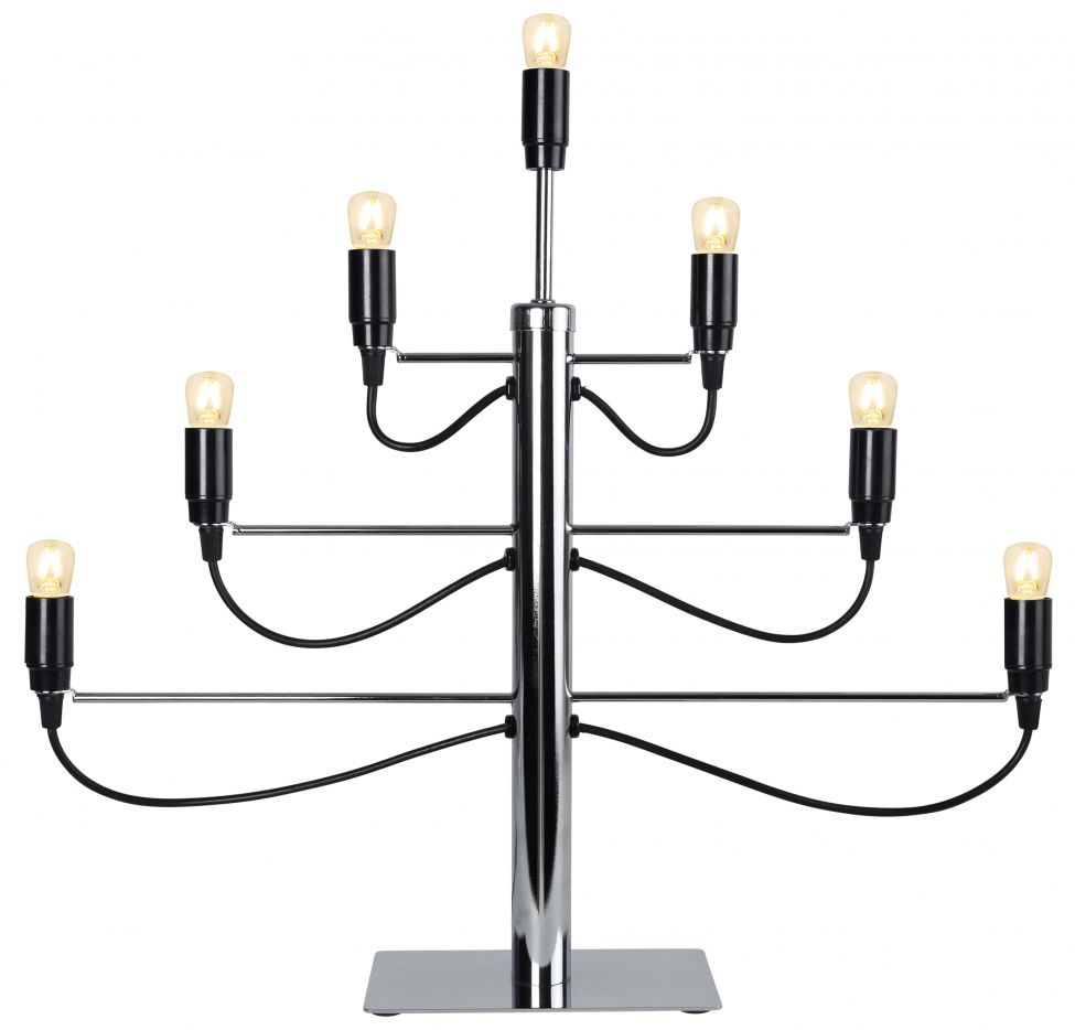 Świecznik adwentowy 'Milano' - Czarny/Srebrny