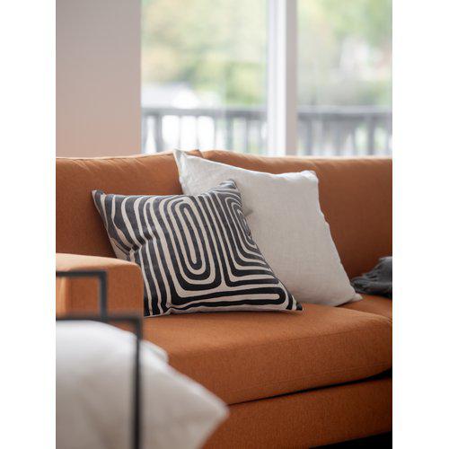 Poszewka na poduszkę 'Molly' 45x45 - Szary/Czarny