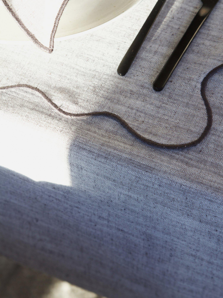 Obrus 'Sabina' Okrągły 200cm - Szary