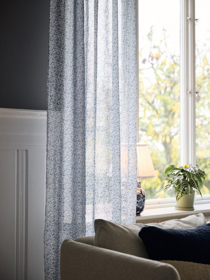 Zestaw 2 zasłon 'Filippa' 140x280cm - Niebieski