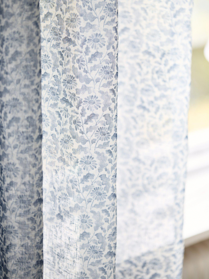 Zestaw 2 zasłon 'Filippa' 140x280cm - Niebieski