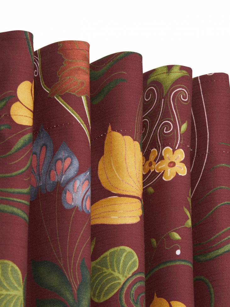 Firanka 'José' 135x240 - Bordowy