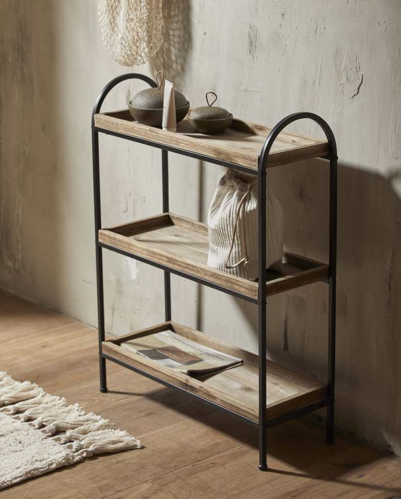 Półka 'Patna' - Żelazo/Drewno