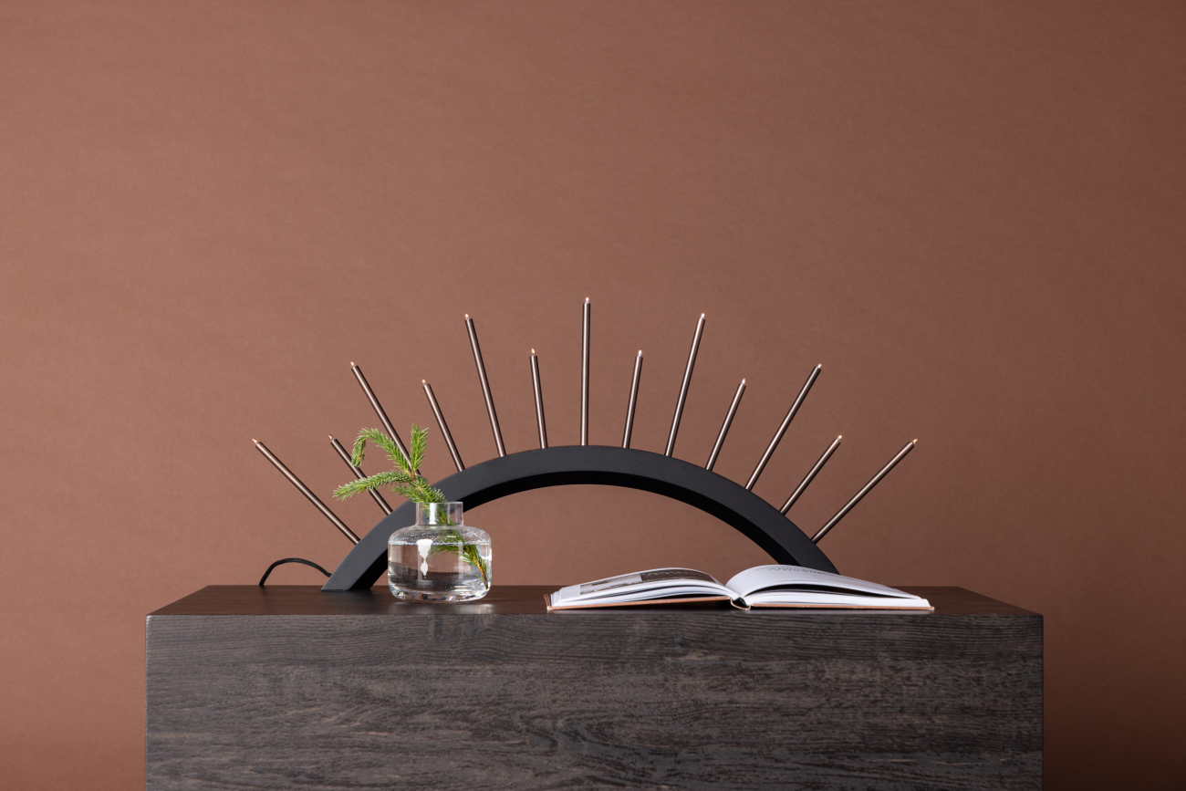 Świecznik adwentowy 'Norrköping' - Czarny