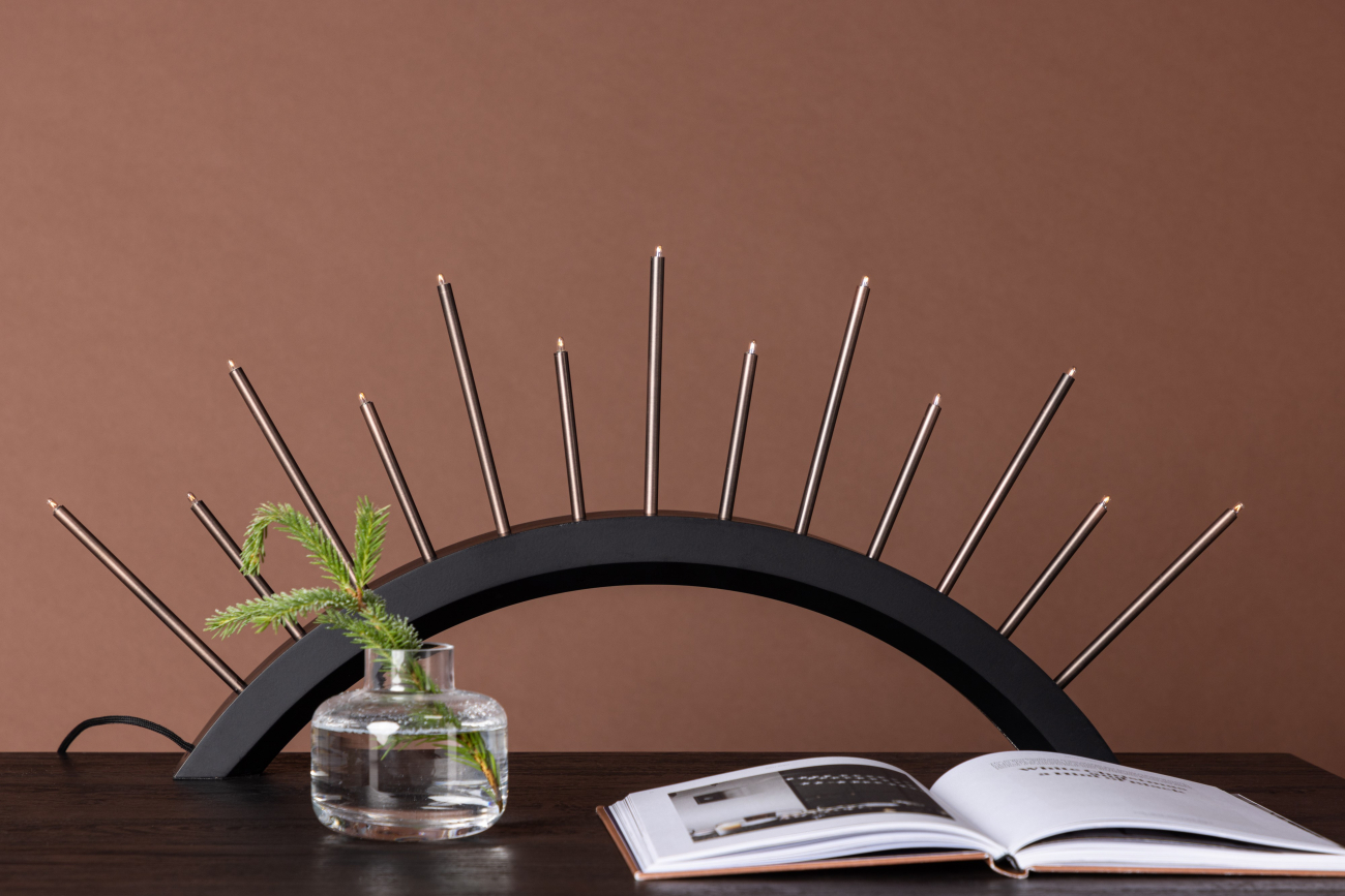 Świecznik adwentowy 'Norrköping' - Czarny