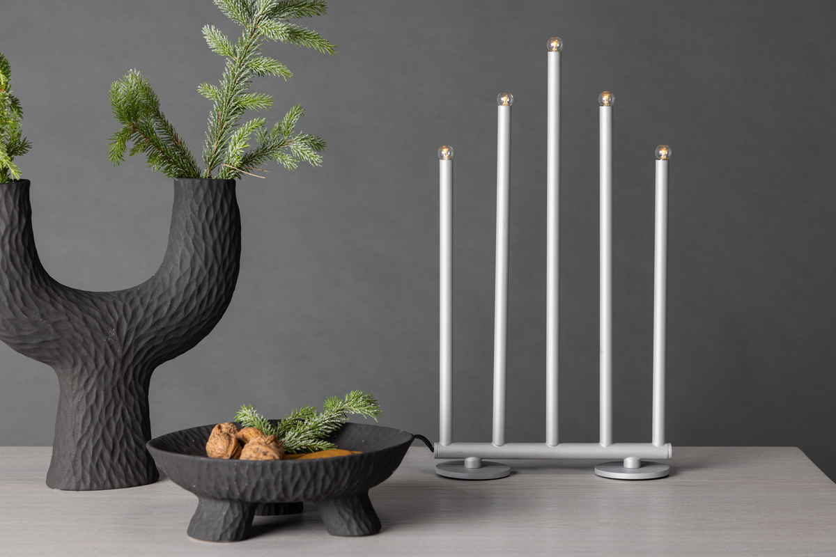 Lampa stołowa 'Vemdalen' 40cm - Srebrny