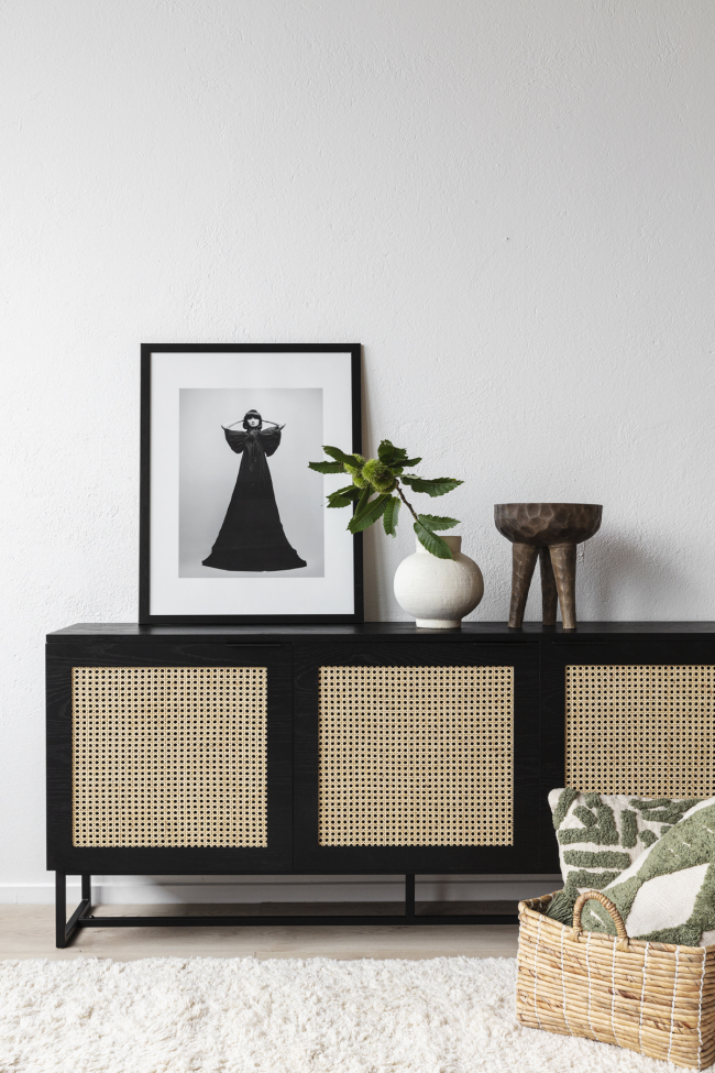 Komoda 'Sailor' - Czarny/Naturalny