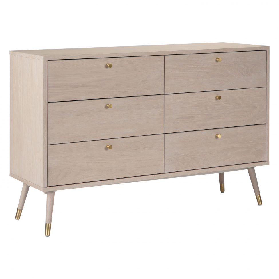 Szafa 'Prime' 6 szuflad - Biały dąb