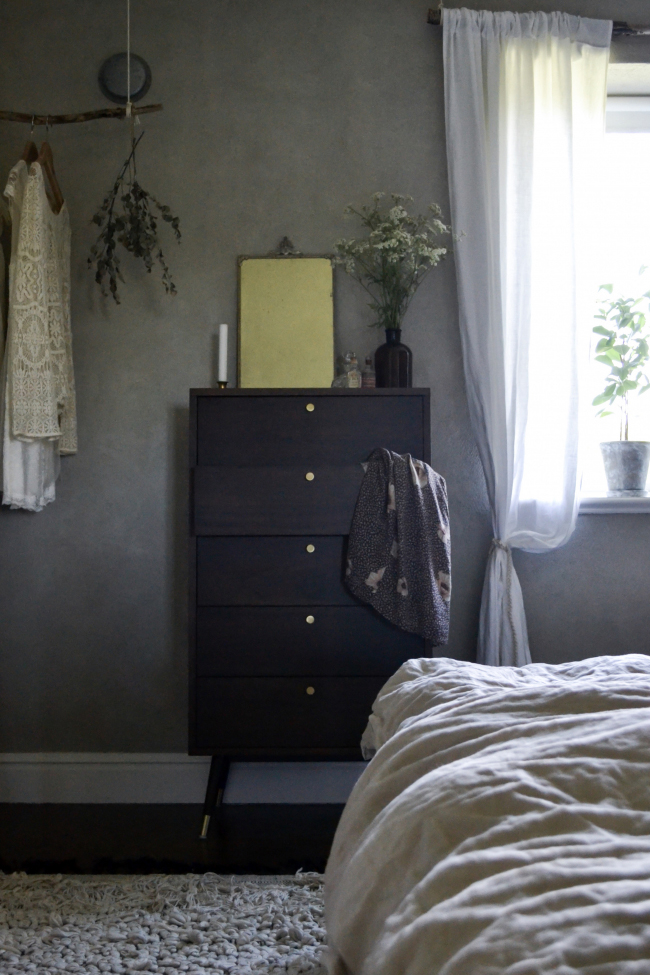 Szafa 'Prime' 5 szuflad - Orzech/Mosiądz