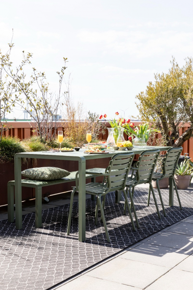 Stół ogrodowy 'Vondel' 214x97cm - Zielony