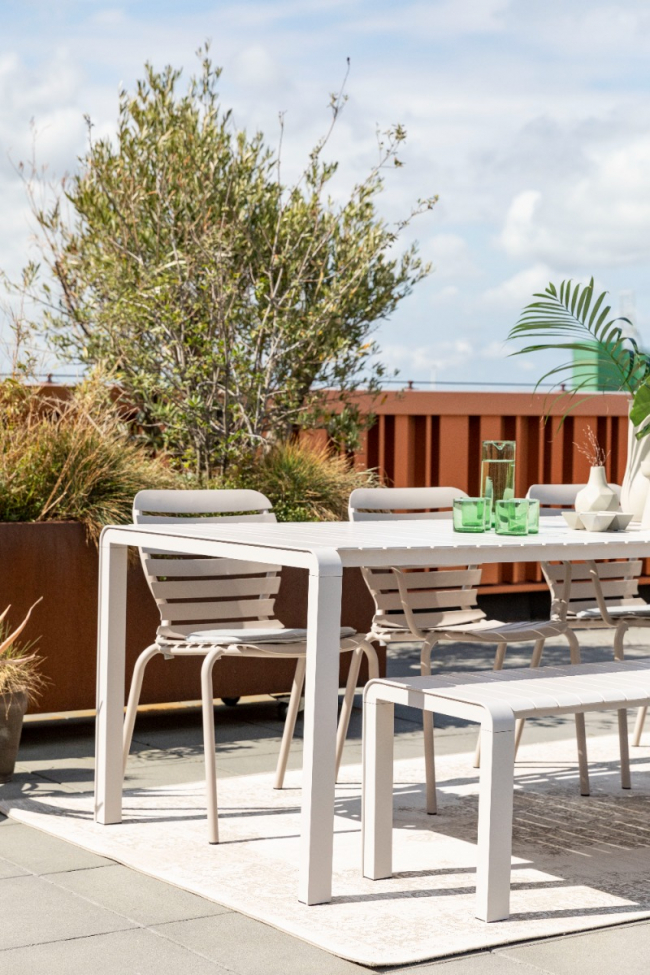 Stół ogrodowy 'Vondel' 214x97cm - Biały