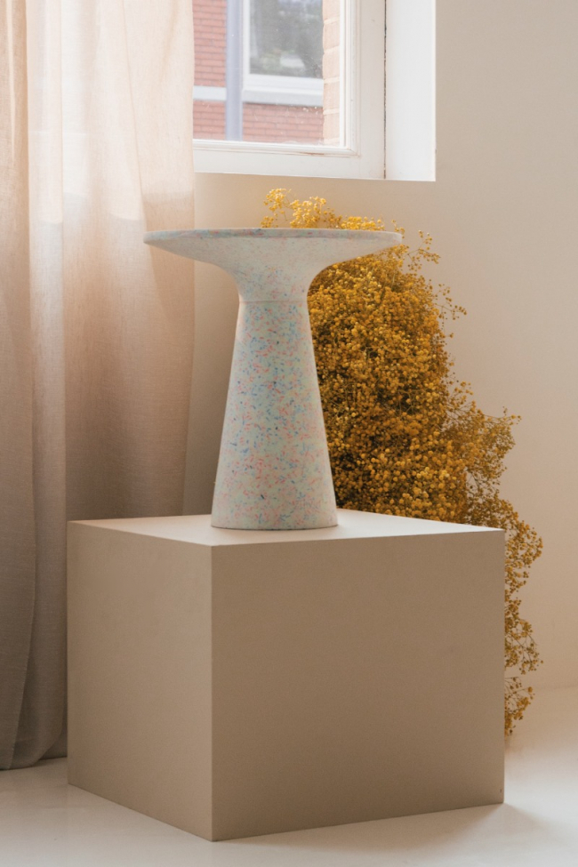 Stolik boczny 'Victoria' - Biały/Multi