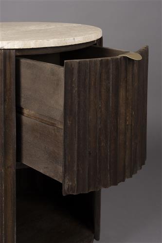 Stolik nocny 'Marlow' - Brązowy