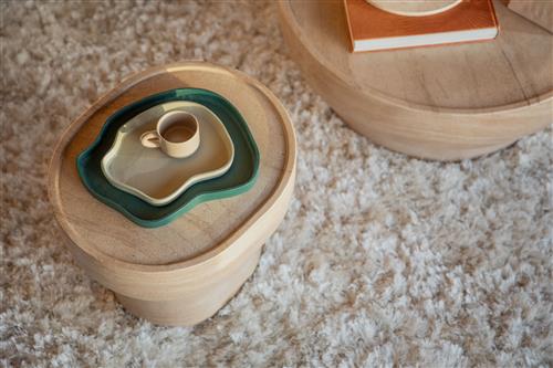 Stolik boczny 'Noble' Owalny - Beżowy