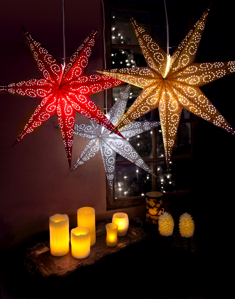 Gwiazda betlejemska 'Antique' - Złoty