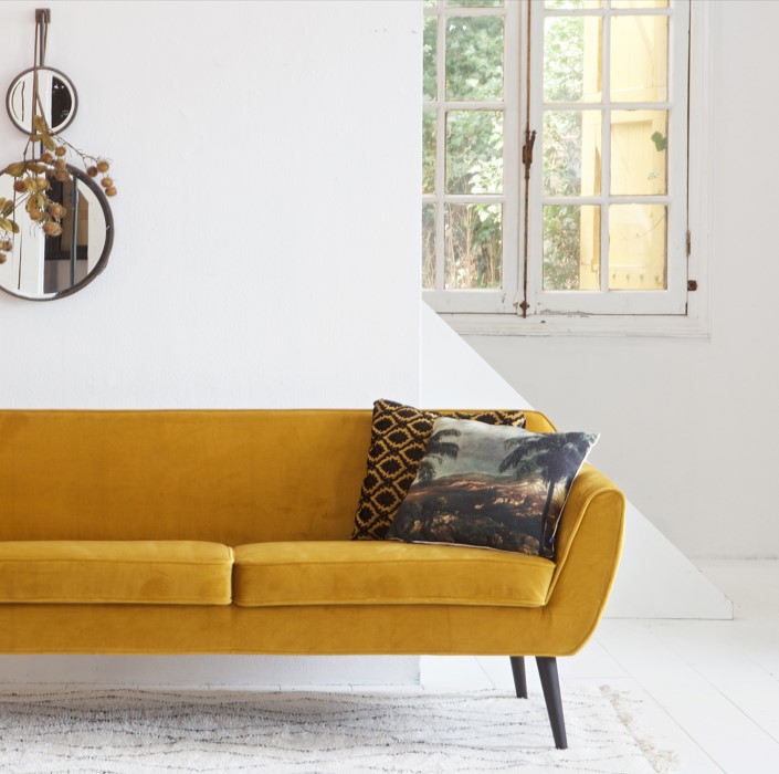 Sofa 'Rocco' - Ochra/Samet