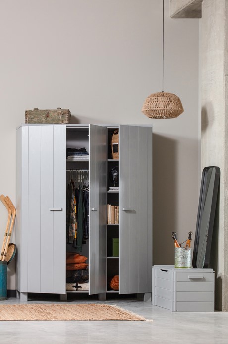 Szafa 'Dennis' 3 drzwi - Szary beton