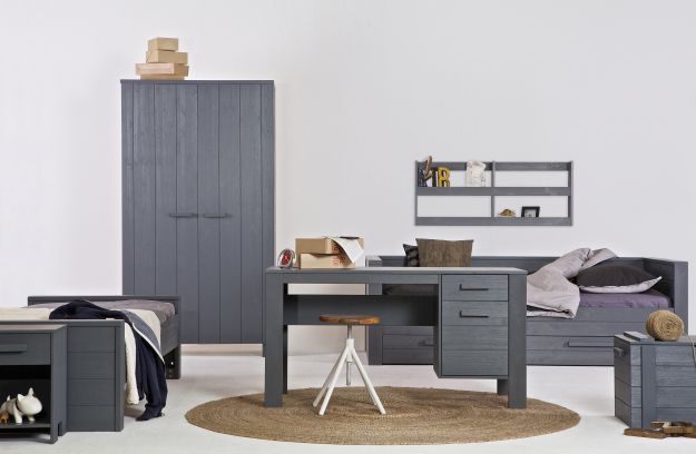 Szafa 'Dennis' - Szary stalowy