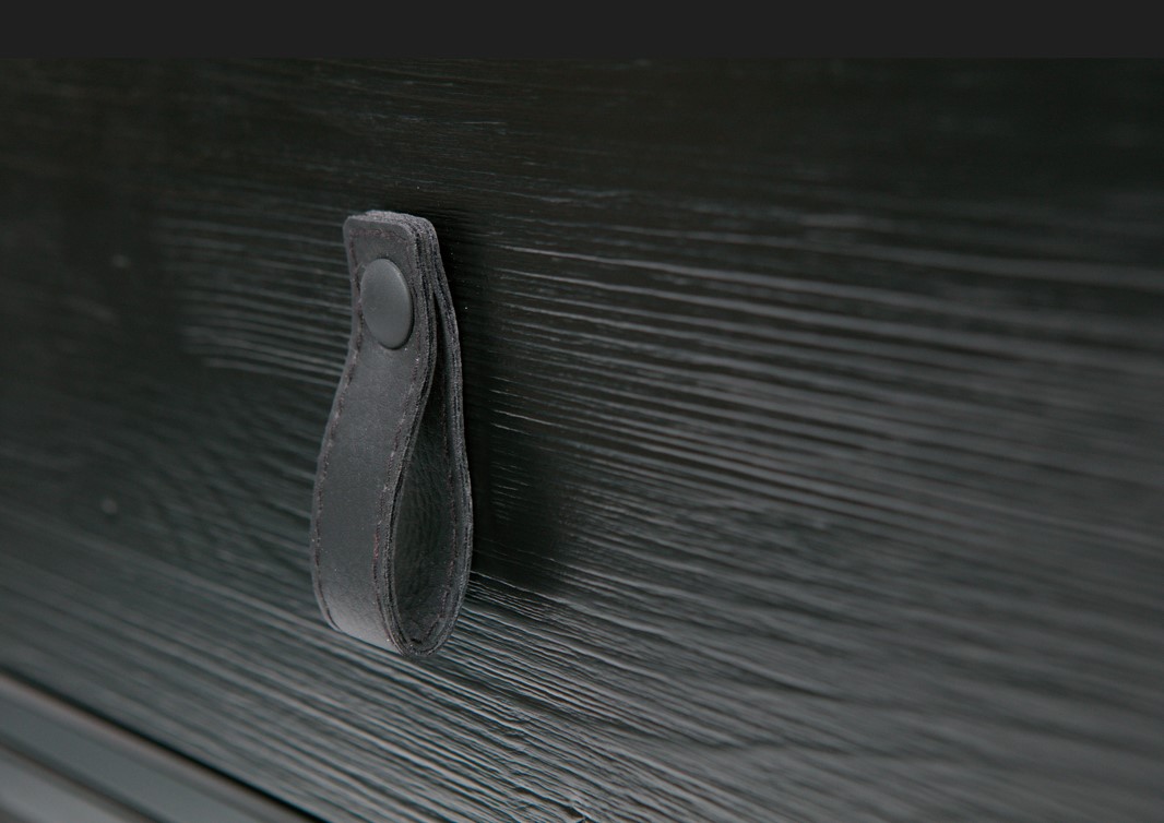 Stolik nocny 'Zola' z szufladą - Czarny