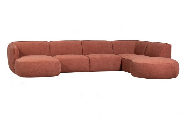 Sofa prawy 'Polly' - Terakota