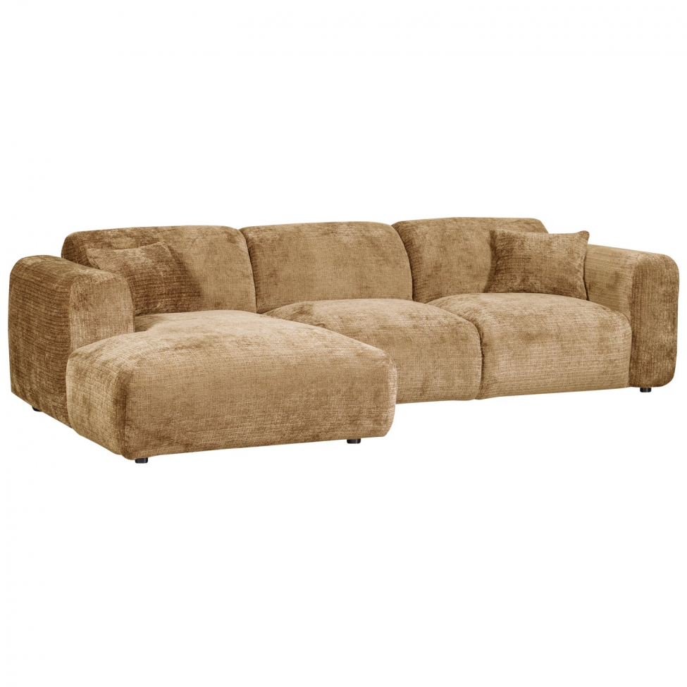Sofa 'Cloud' 3-osobowa z chaise longue lewa - Żółta