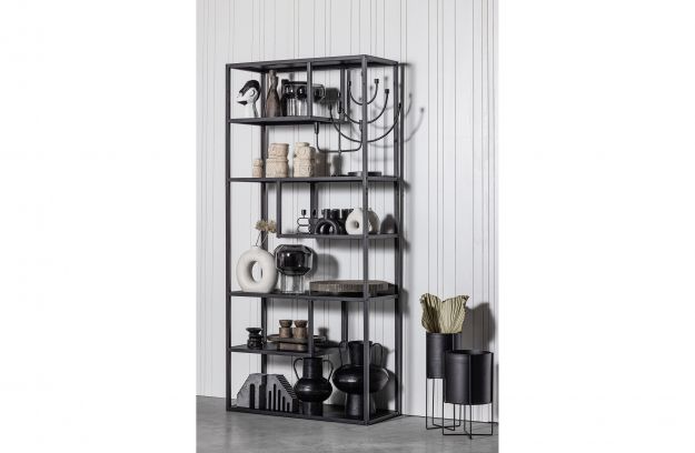 Półka ścienna 'Teun' - Czarna