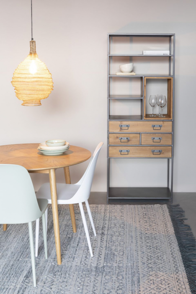 Półka 'Samuel' - Naturalny/Czarny