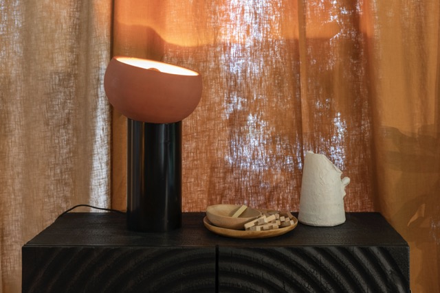 Lampa stołowa 'Sahra' 26x26 - Czerwony