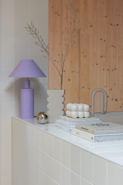 Lampa stołowa 'Wonders' 35x35 - Fioletowy