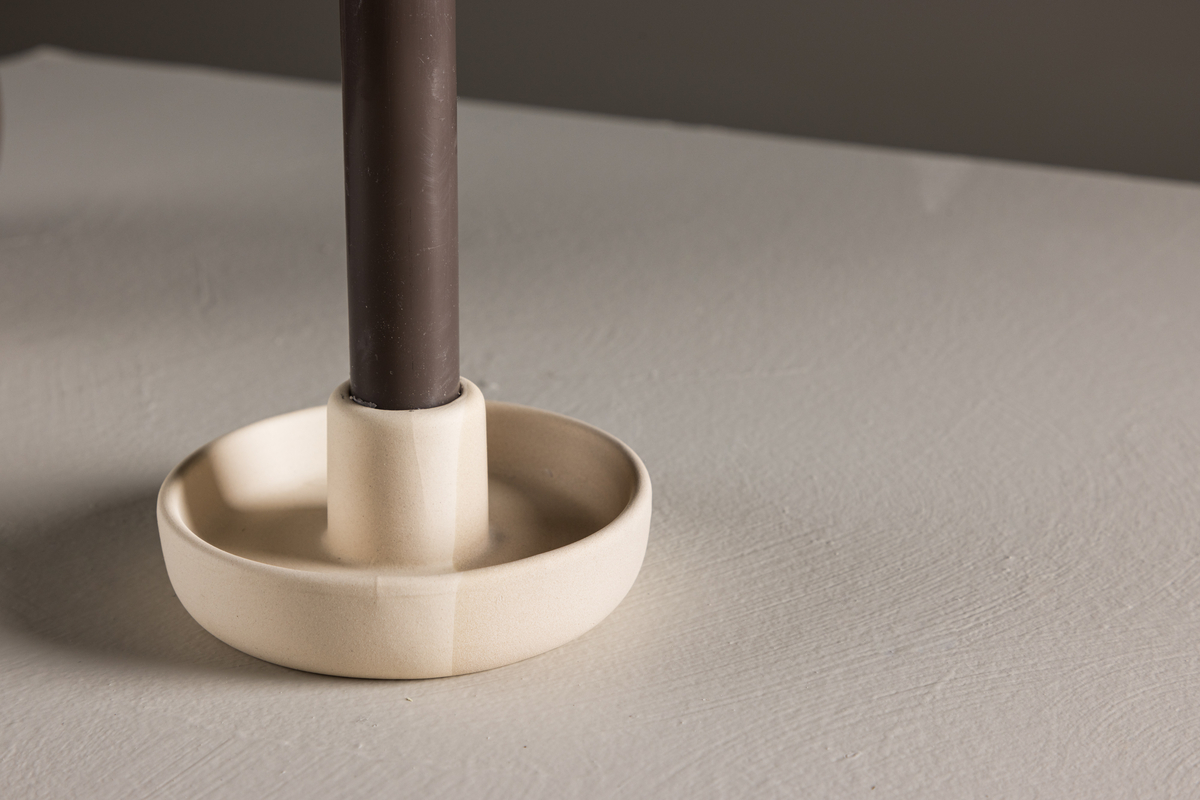 Świecznik 'Arno' - Beżowy