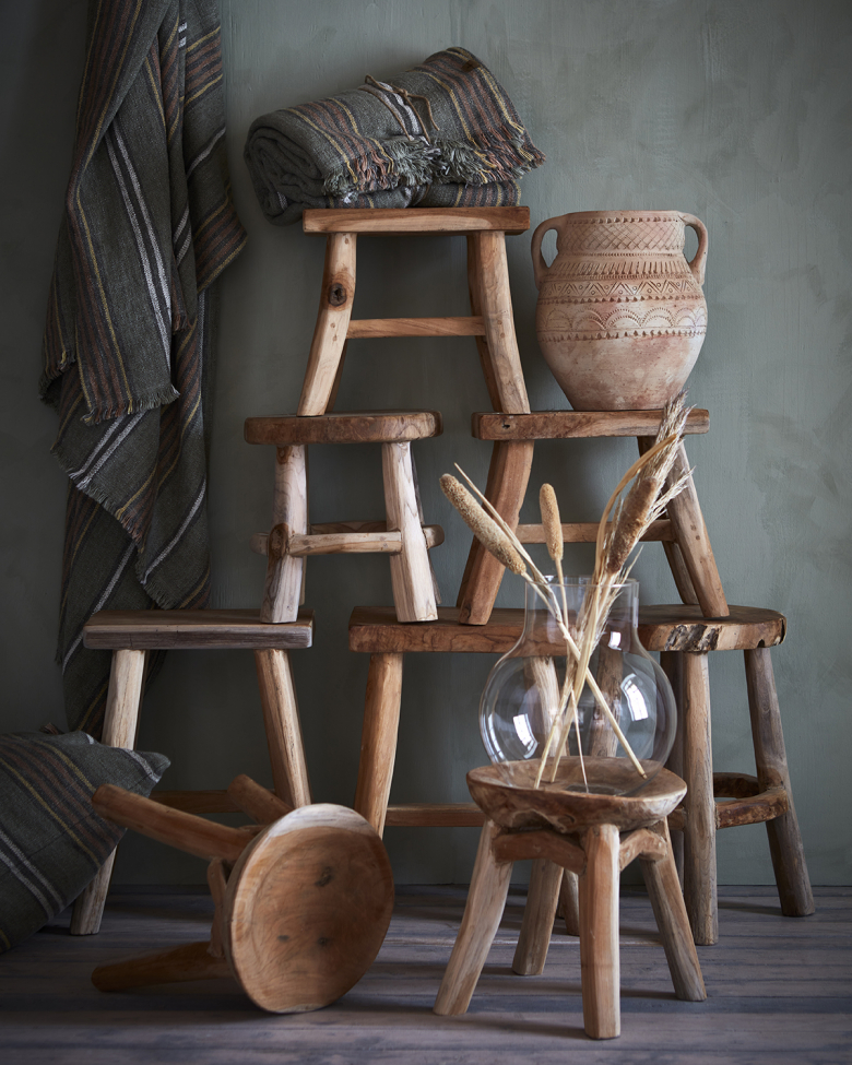 Pufa 'Arvid' 33x23cm - Natur