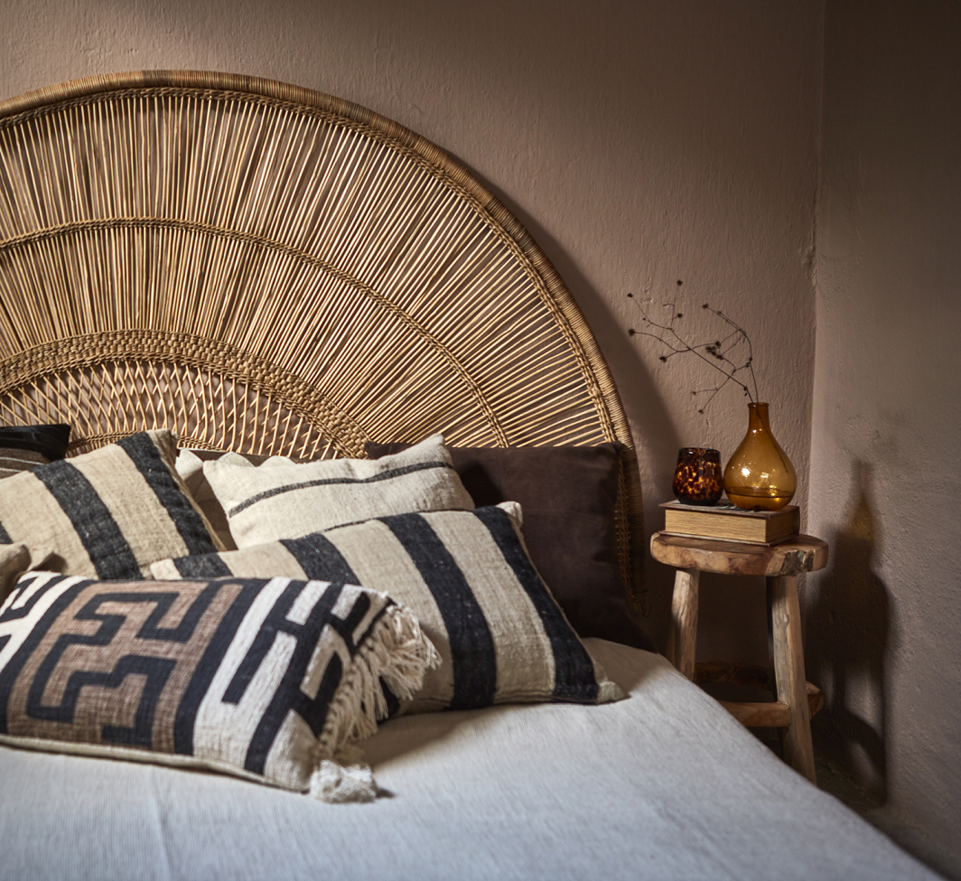 Okrągła pufa 'Arvid' 38cm - Natur