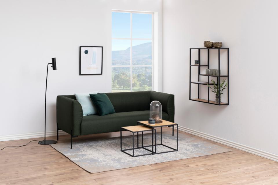 Półka ścienna 'Hydra' 75cm - Czarny/Natur