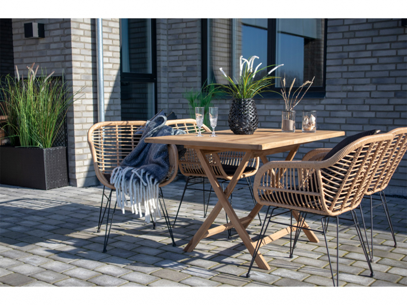 Stół ogrodowy 'Oviedo' 120x80cm - Dąb